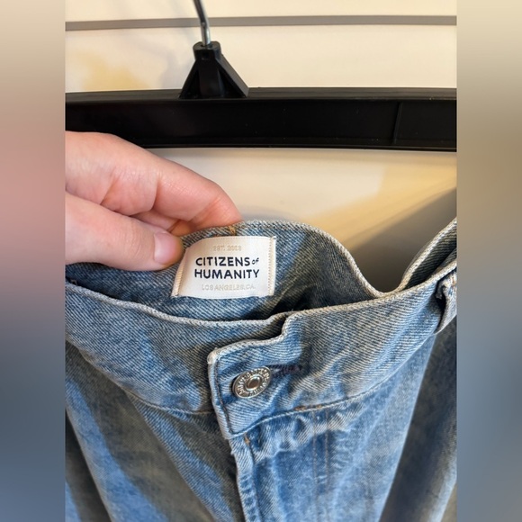 new Citizens of Humanity Beverly wide leg jeans in Lune light wash - Picture 6 of 9